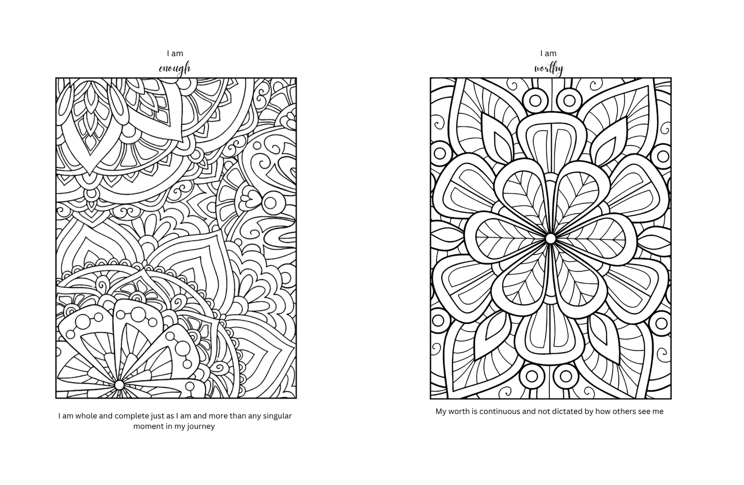 Affirmation Colouring Books (Citrine)