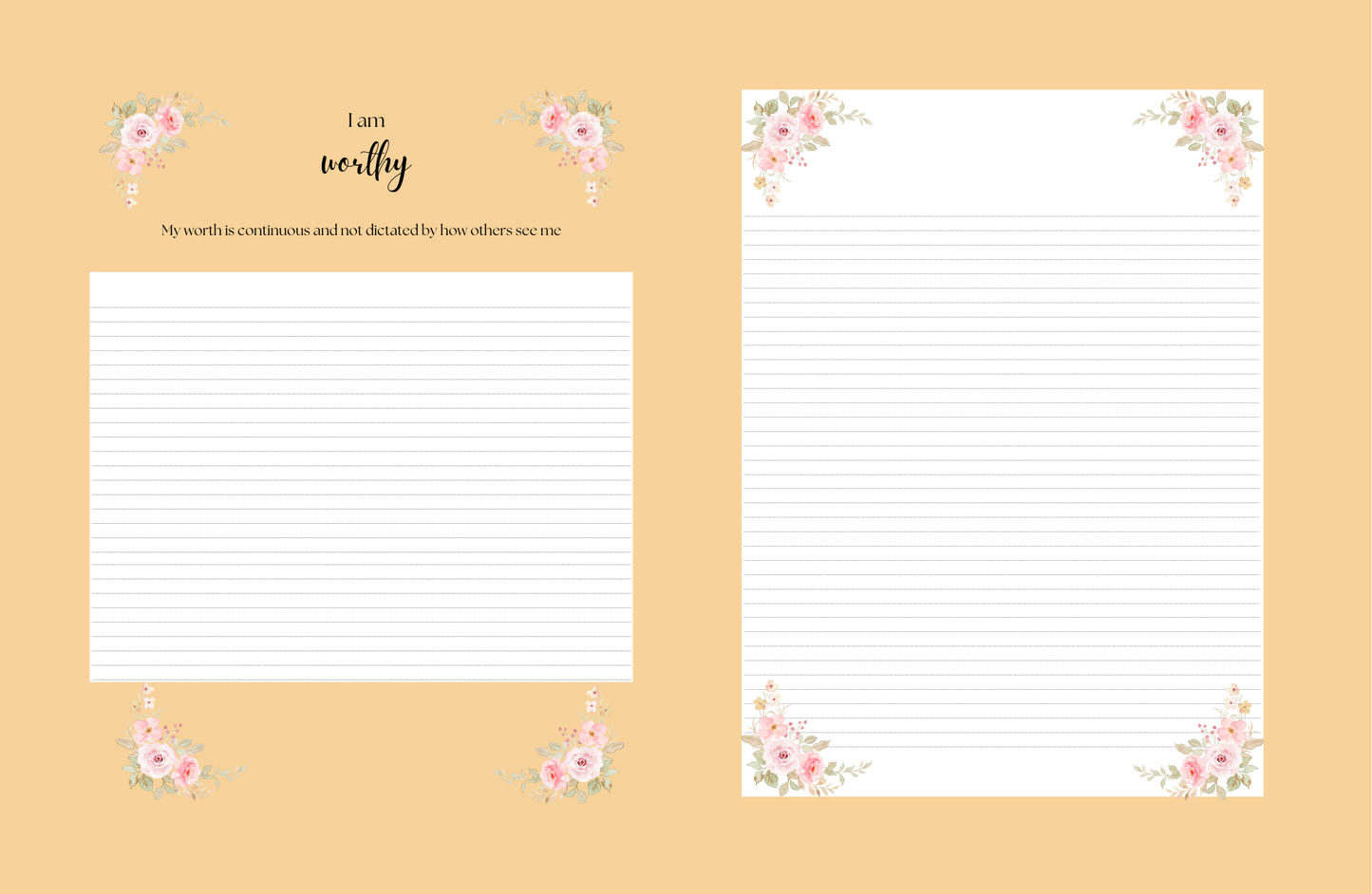 Affirmation Journals (Tangerine)