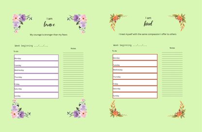 Positive affirmations planner (forest)