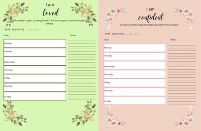 Positive affirmations planner (rainbow)