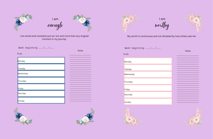 Positive affirmations planner (lavender)