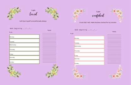 Positive affirmations planner (lavender)